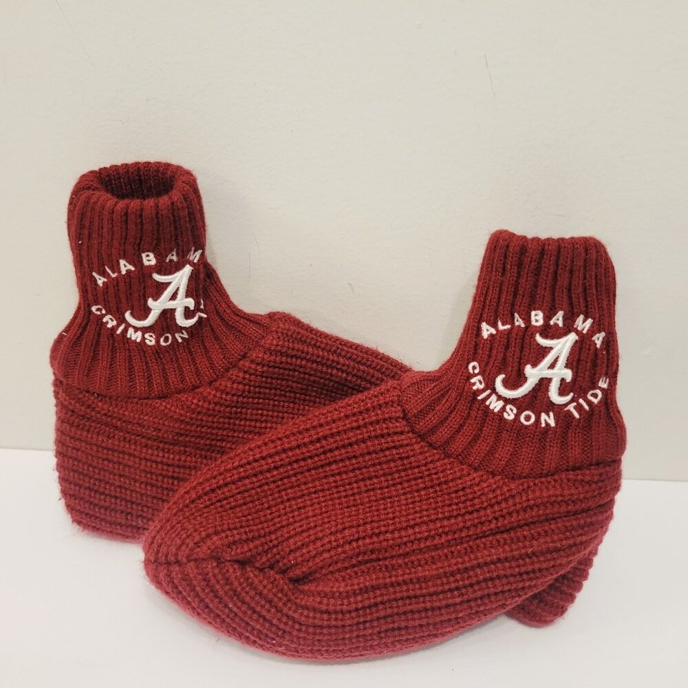 Burgundy Alabama Crimson Tide Knit Booties Slipper Socks